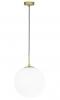 Preston 1Lt Large Opal Sphere Pendant Light Brass